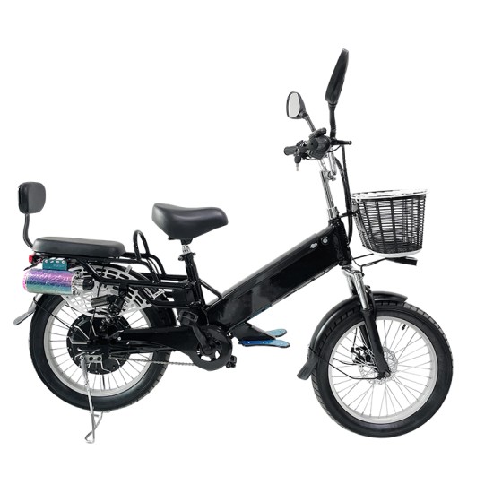 20-inch spoked wheel, fat tire, single electric goose head handlebar, cable tray, oil tray, rear-mounted Bluetooth speaker, lithium battery electric bicycle